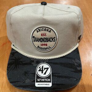 NEW Arizona Diamondbacks '47 Adjustable Baseball Cap Rope Trim